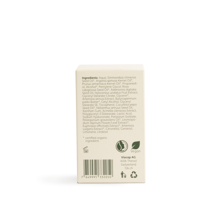 72k eye cream women back packaging