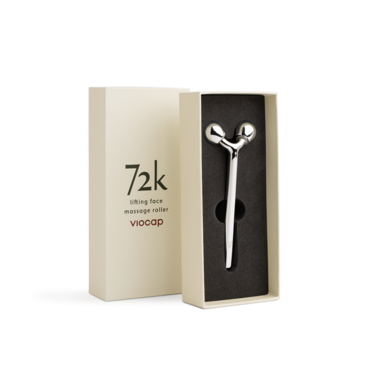 72k lifting face massage roller front product packaging open