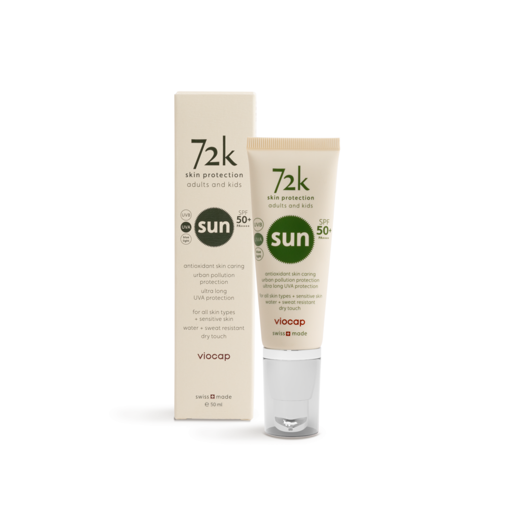 72k sun protection spf50+front product packaging